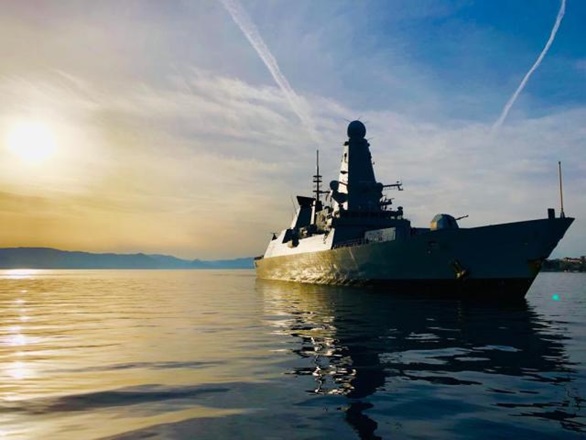 HMS Duncan arrives in Corfu