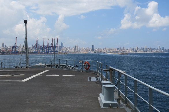HMS Enterprise arrives in Beirut