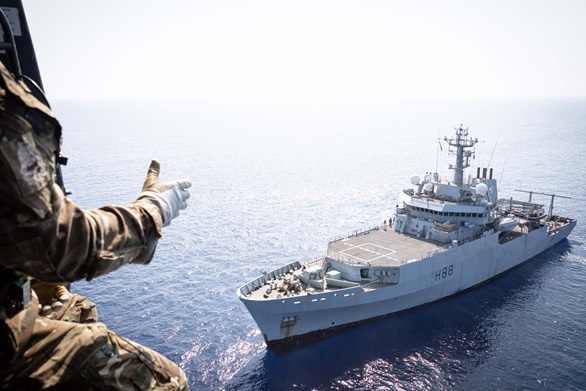 HMS Enterprise training with Cypriot forces. Picture: SAC Laura Bullas 
