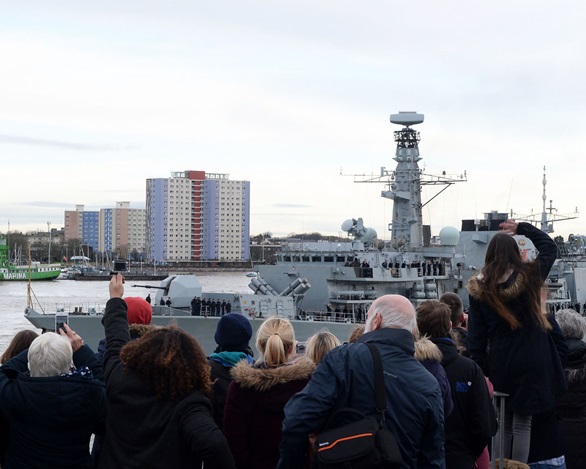 HMS Iron Duke sails for NATO Deployment