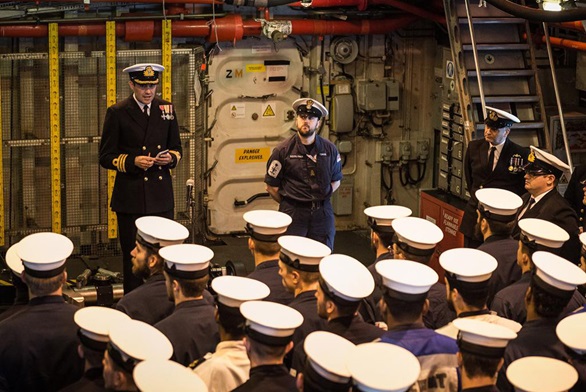 Hand over of command in HMS Iron Duke