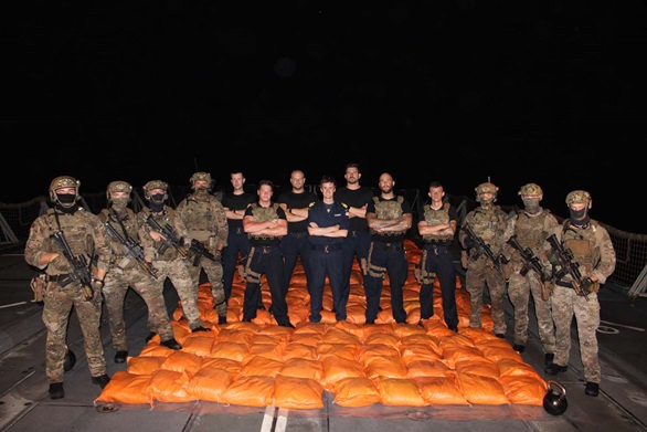 HMS Lancaster seized more than seven tons of drugs in two separate busts in the space of 12 hours. 