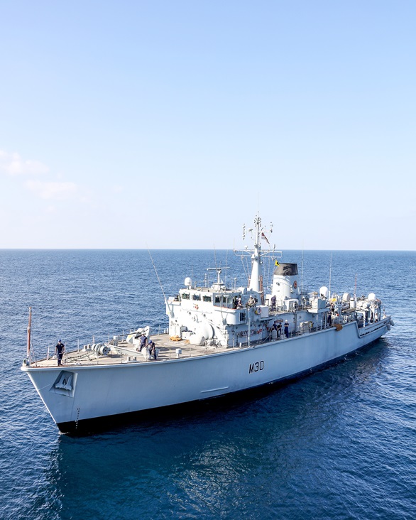 HMS Ledbury at sea in the Gulf. Picture: LPhot Rory Arnold