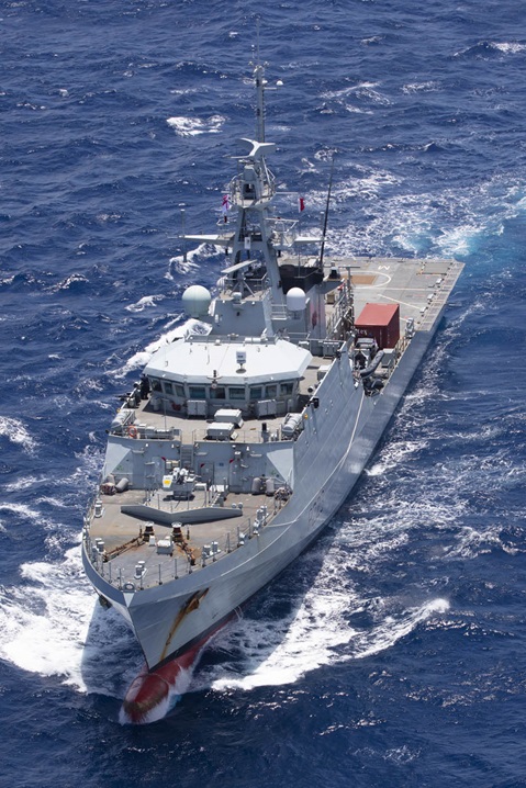 HMS Medway in the Caribbean Sea as part of the Atlantic Patrol Task group working alongside with RFA Argus