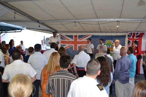 HMS Mersey visit to Grand Cayman
