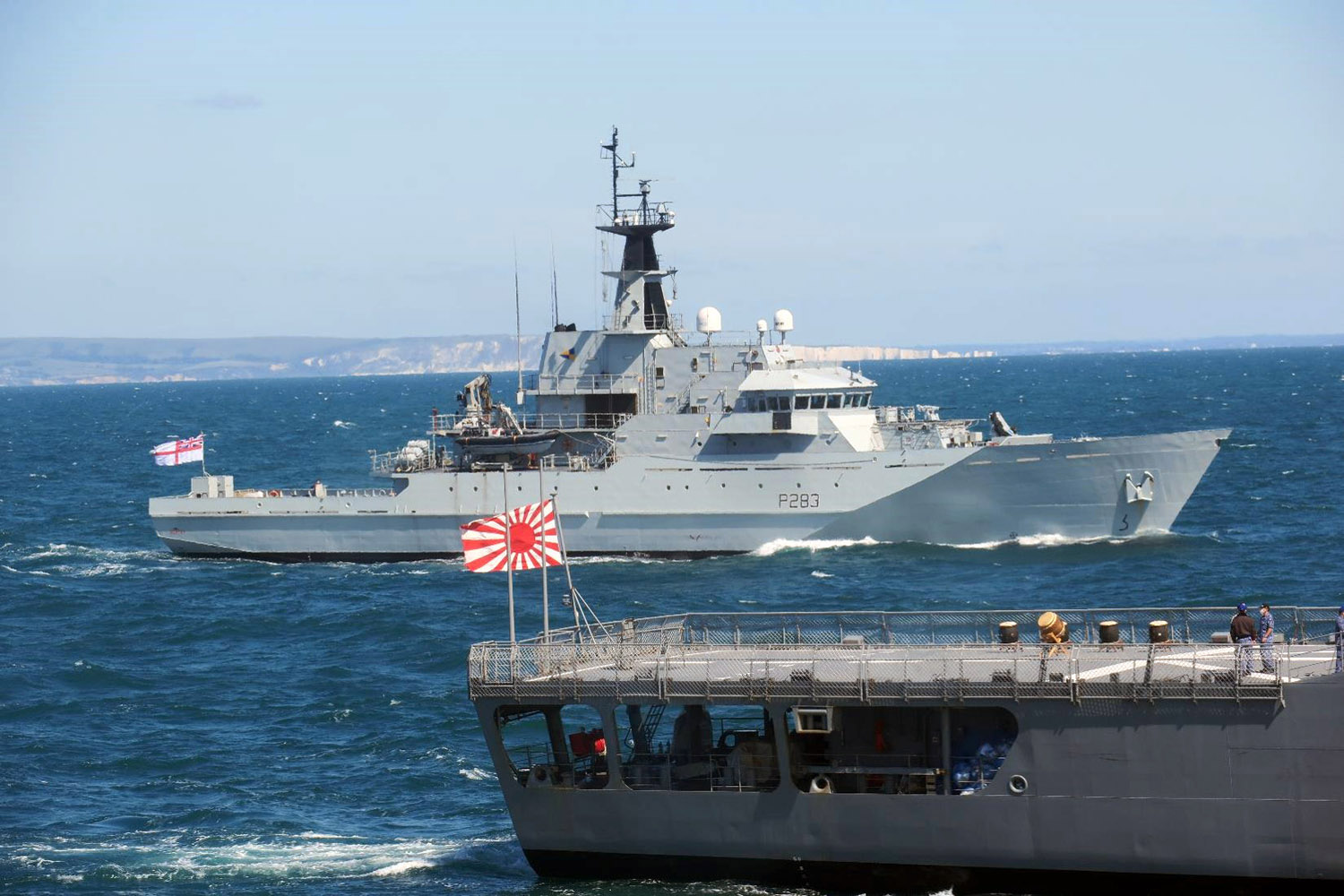 Royal and Japanese Navies underline friendship with training off Dorset