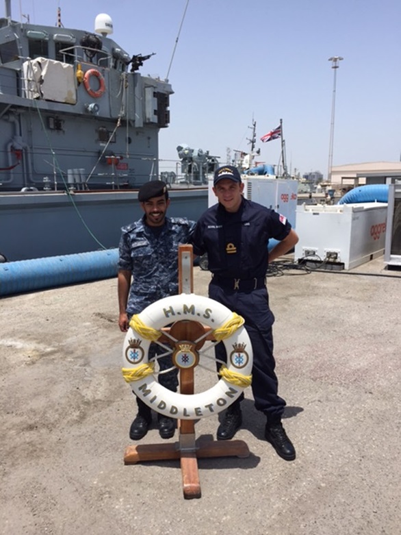 HMS Middleton entertains Bahraini junior officer