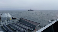 HMS Montrose commemorates SS Tuscania and HMS Otranto tragedies off Islay
