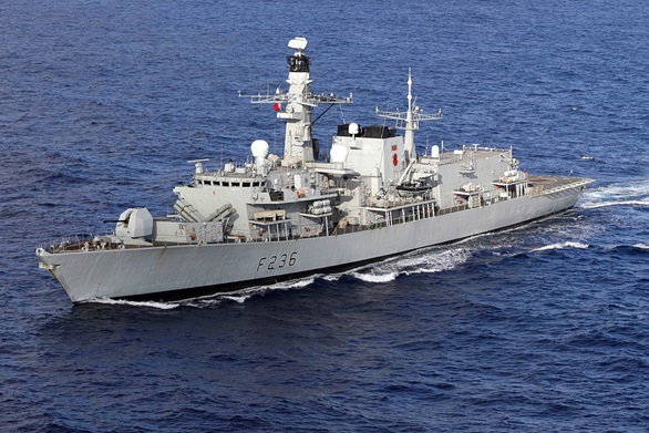 HMS Montrose at sea