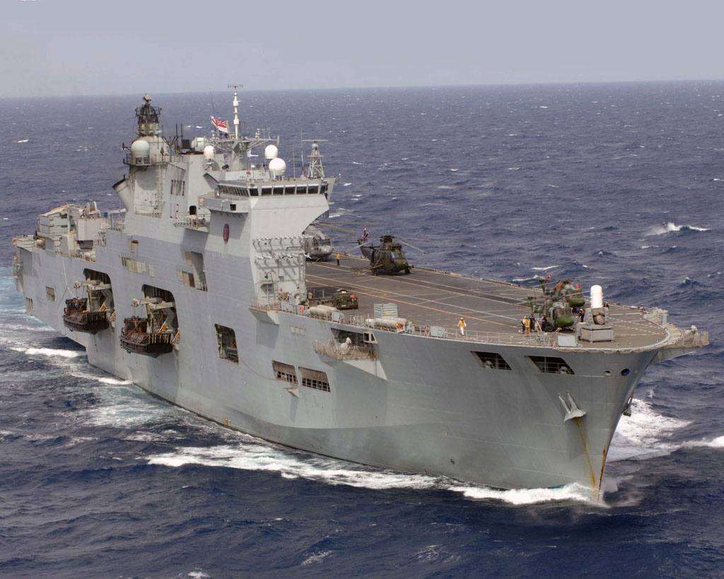 HMS Ocean leaves dock during major upgrade Royal  Navy 