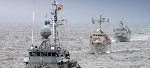 HMS Pembroke helps keep the Baltic shipping lanes safe