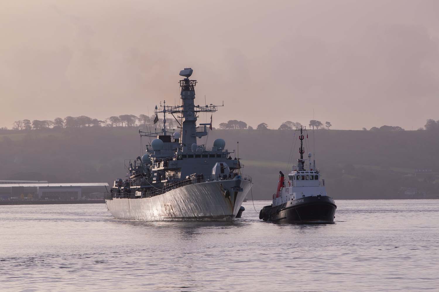 Warship HMS Portland back home after autumn of operations