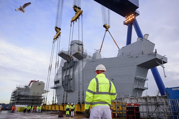 iconic structure is installed on HMS Prince of Wales  