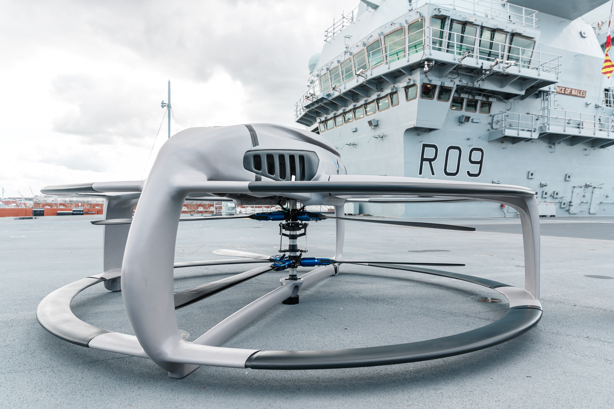 Autonomous and crewless technology from different companies was on show on board HMS Prince of Wales. Picture: LPhot Dan Shepherd