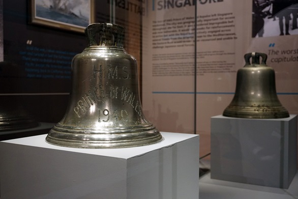 The bell from HMS Prince of Wales on display to mark 80th anniversary of sinking