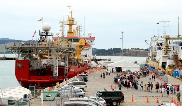 HMS Protector in New Zealand