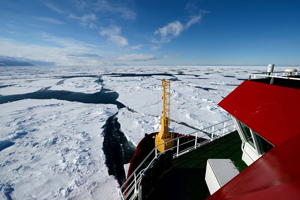 HMS Protector during a deployment to Antarctica. Picture: LPhot Nicky Wilson