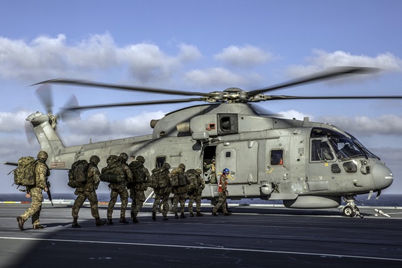 Royal Marines launch ‘assault’ from HMS Queen Elizabeth