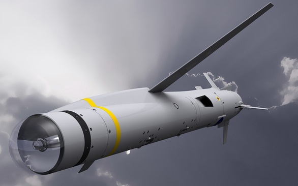 An artist's impression of a SPEAR3 missile in flight
