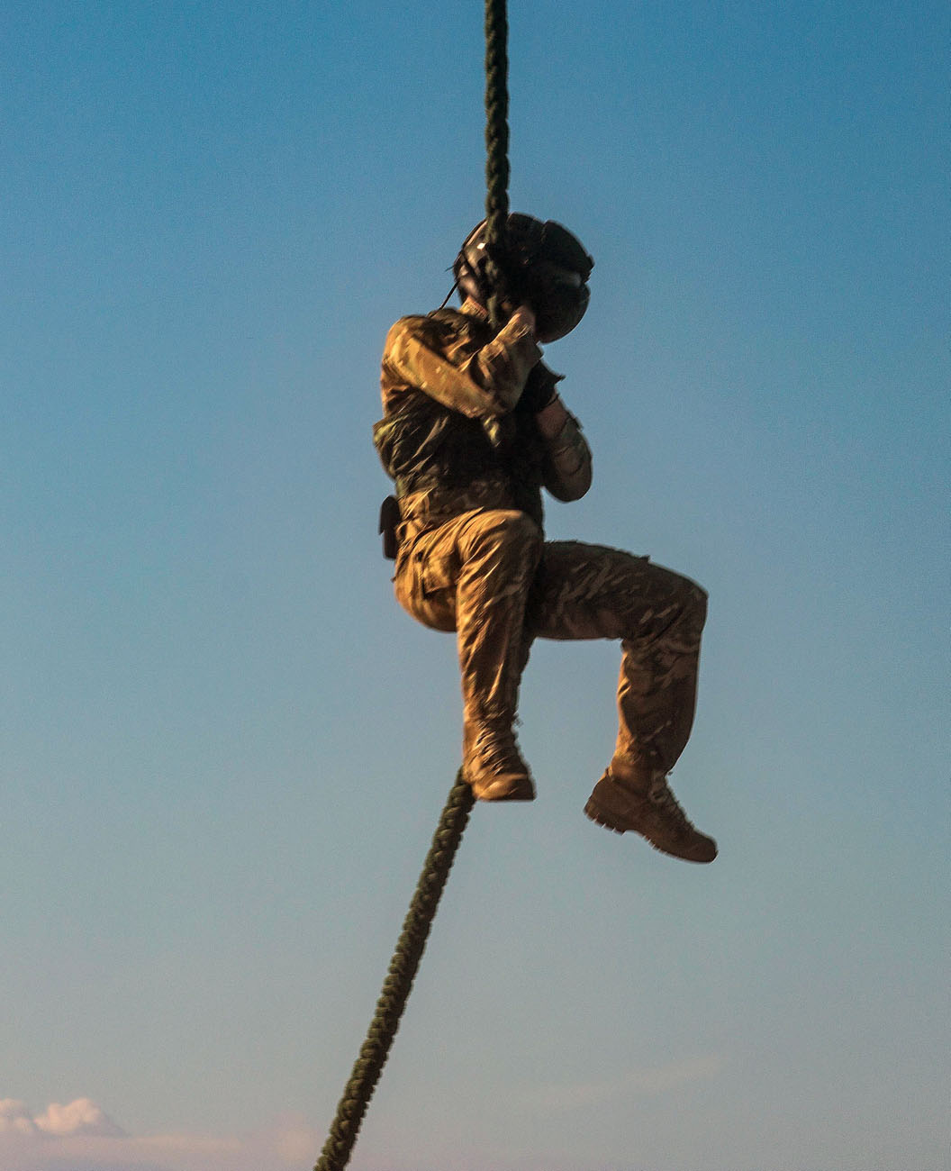 Fast rope training on HMS St Albans