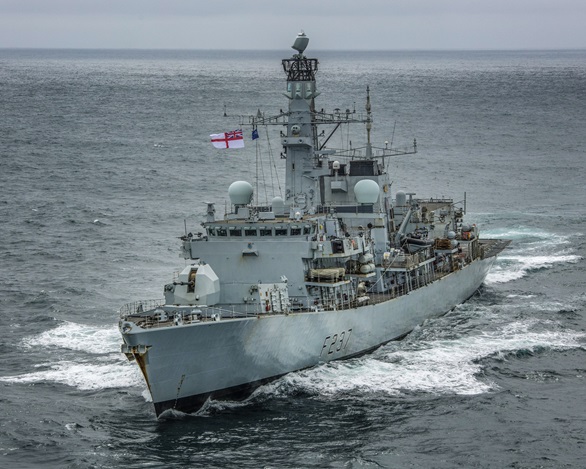 HMS Westminster on exercise earlier this year. Picture: LPhot Dan Rosenbaum