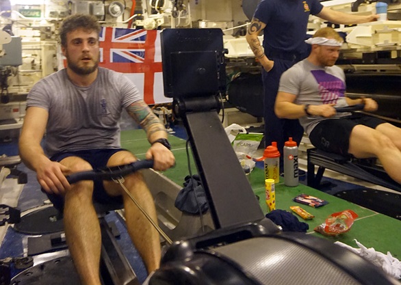 HMS Victorious crew row for charity