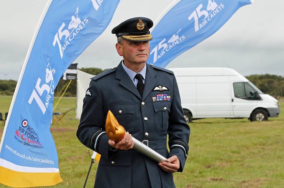 Special visitor welcomes Air Cadets torch to Cornwall