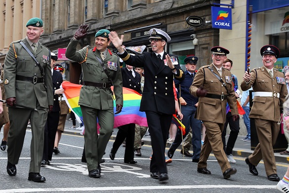 Royal Navy and Royal Marines march with pride in Glasgow