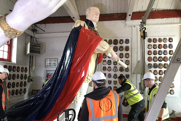Historic Royal Navy figureheads moved for new lease of life