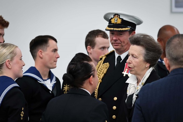 HRH the Princess Royal visited Portsmouth to thank sailors who took part in Her Majesty the Queen's funeral. Picture: LPhot Lee Blease