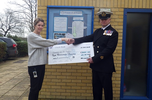 HMS Collingwood donates funds to help special school