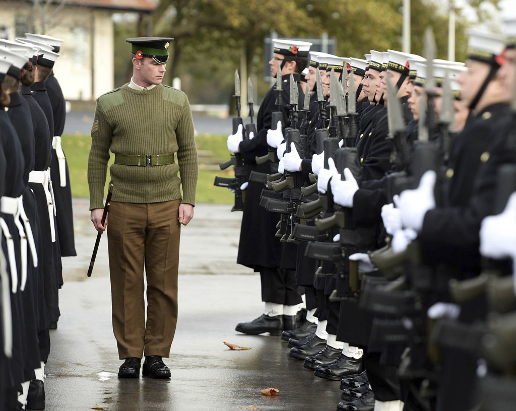 Royal Navy trains for remembrance Sunday ceremony