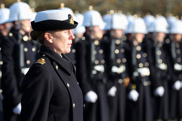 Sailors and Royal Marines have been preparing for Sunday's National Service of Remembrance at the Cenotaph in London. Picture: LPhot Joe Cater