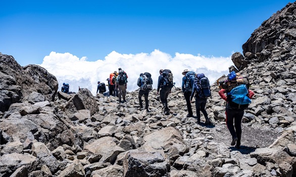 A team of Royal Marines and sailors climbed Mount Kenya as part of adventurous training