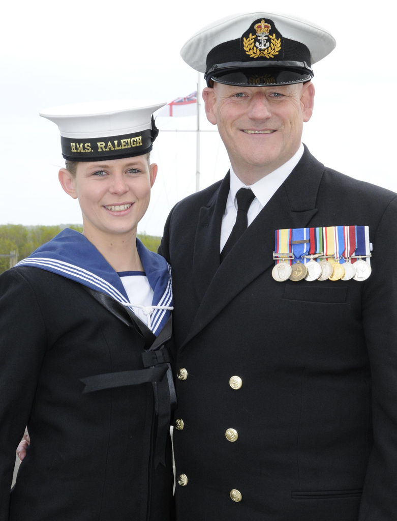 Plympton Royal Navy recruit joins dad for training | Royal Navy