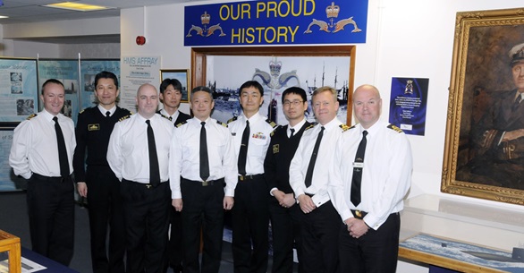 Japanese visitors to HMS Raleigh