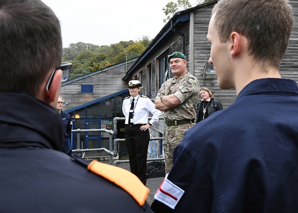 Commandant of CTC visits HMS Raleigh