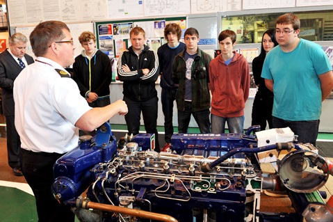 Students from the Gosport marine skills centre visit HMS Sultan to get the ‘bigger picture’
