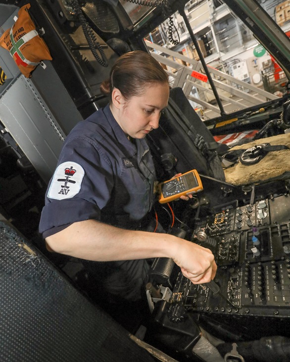  Women in the Air Engineering Department on board HMS Queen Elizabeth. Picture: LPhot Luke