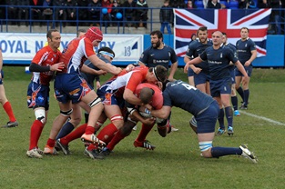 Royal Navy’s commanding victory over the French in annual rugby fixture
