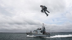 HMS Dasher went to sea with the Gravity X team to conduct the technology firms first trial of flying their jet powered body suit at sea. The purpose of this trial was to test the suit in a maritime environment from a Naval platform in order to provide a basic understanding of how the two worlds communicate and work together.